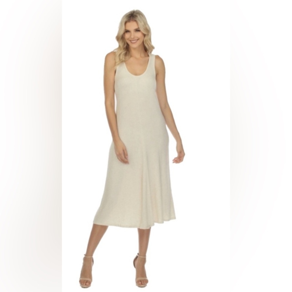 Elegant Cream Midi Dress